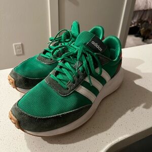 Adidas Emerald and White Running Shoes